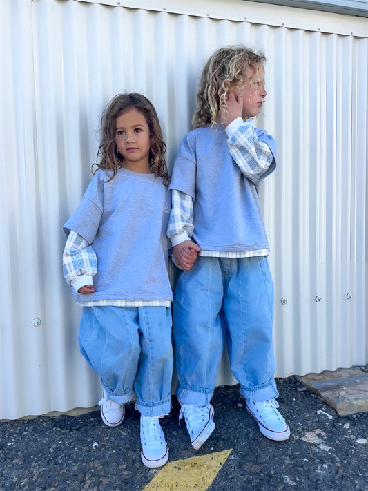 Cloud Check Jumper